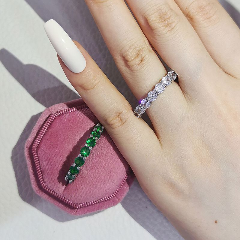 Anello da 4 mm nuovo anello da donna di lusso con zirconi a cerchio pieno intarsiato con diamanti r5696_voghion.com