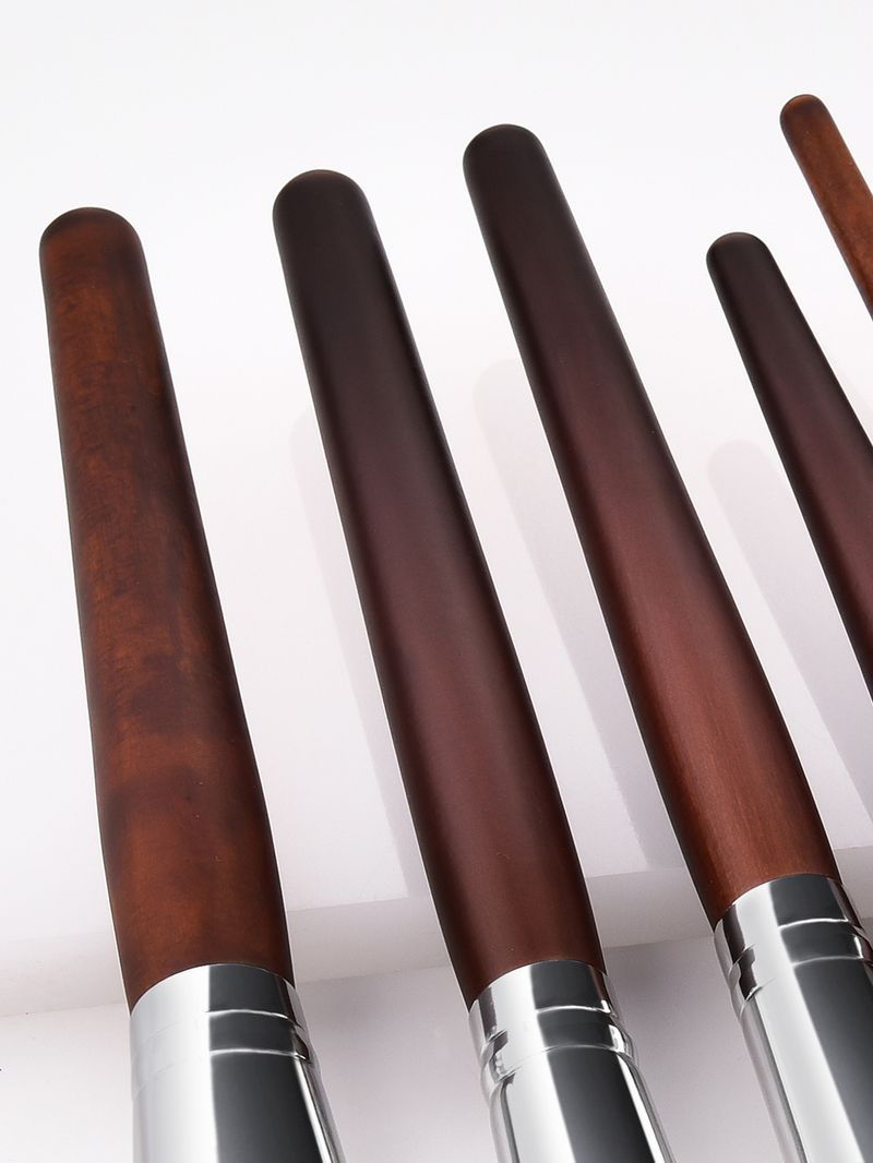 10-teiliges Make-up-Pinselset in Mahagonifarbe_voghion.com