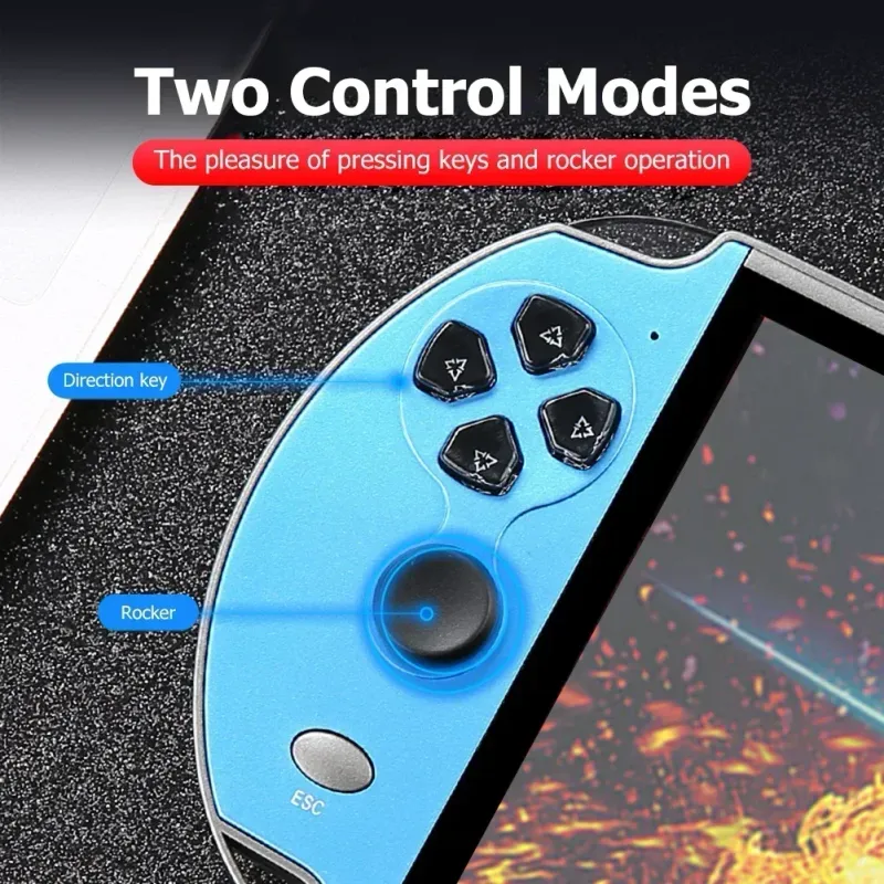 X7 4.3 Inch HD Large 8G Screen Classic Retro Console Built-in 10000 Games Mini Handheld MP5 Video Game_voghion.com