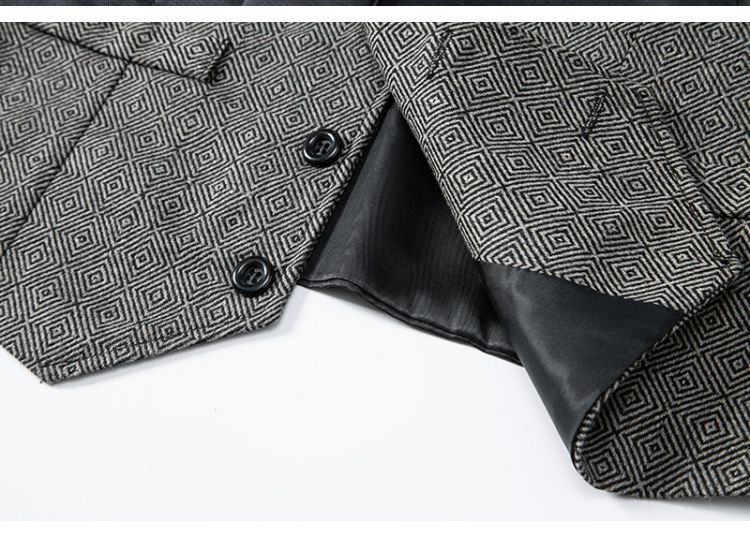 2025 Nieuwe heren visgraatstof retro detectivekleding pak revers vest_voghion.com