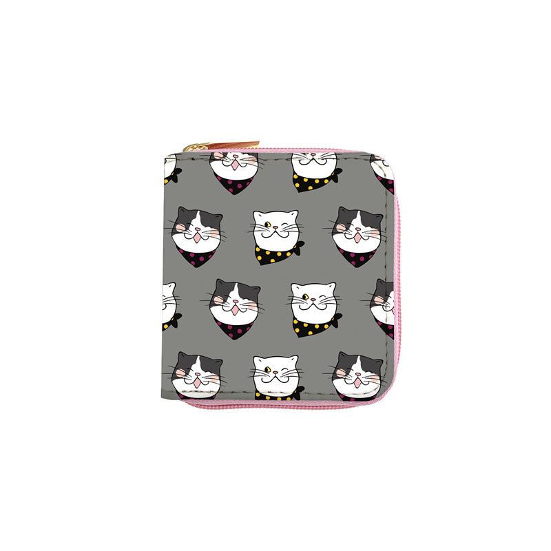 Anime Cat PU Wallet For Students And Women, Short Coin Purse, ID Holder, Small Item Bag, Yiwu_voghion.com