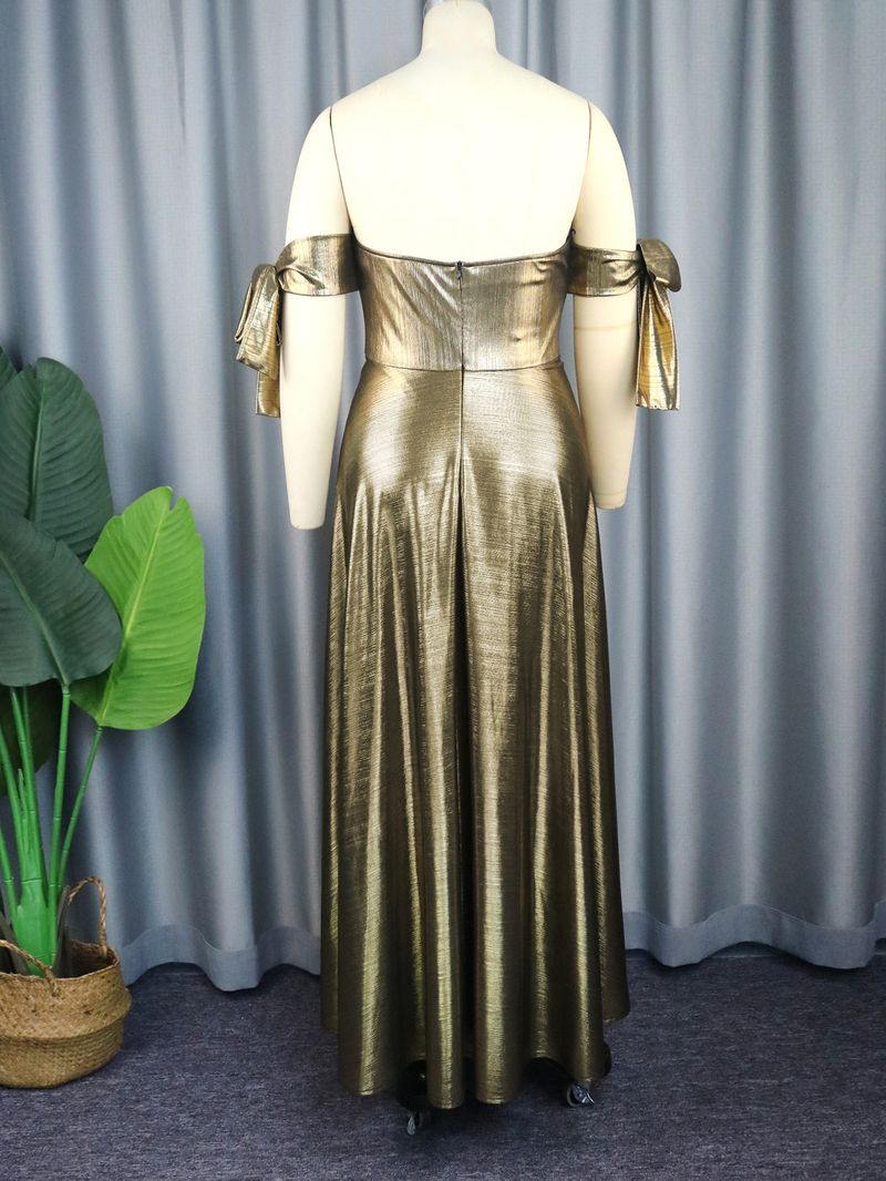 Women's sexy tube top sleeveless dress Luxury hot stamping lace pleated skirt dresses_voghion.com