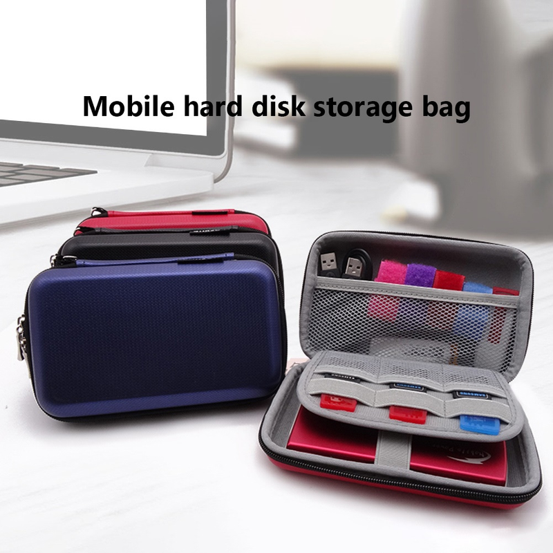 2.5Inch Hard Disk Drive Protective Case Power Bank USB Cable Charger Storage Bag_voghion.com