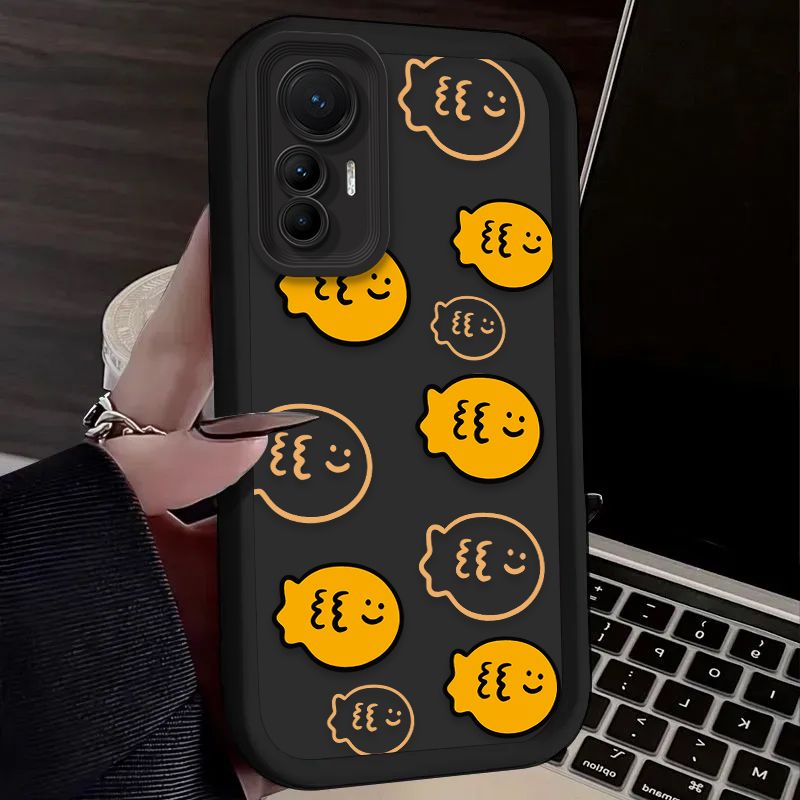 Custodia con motivo a pesce gatto con linea carina per Xiaomi 14T 12T 11T 13T 13 12 11 Lite 5G NE POCO X6 X5 F6 F3 F5 X4 GT X3 NFC M5S C65 M6 Pro Back Etui_voghion.com