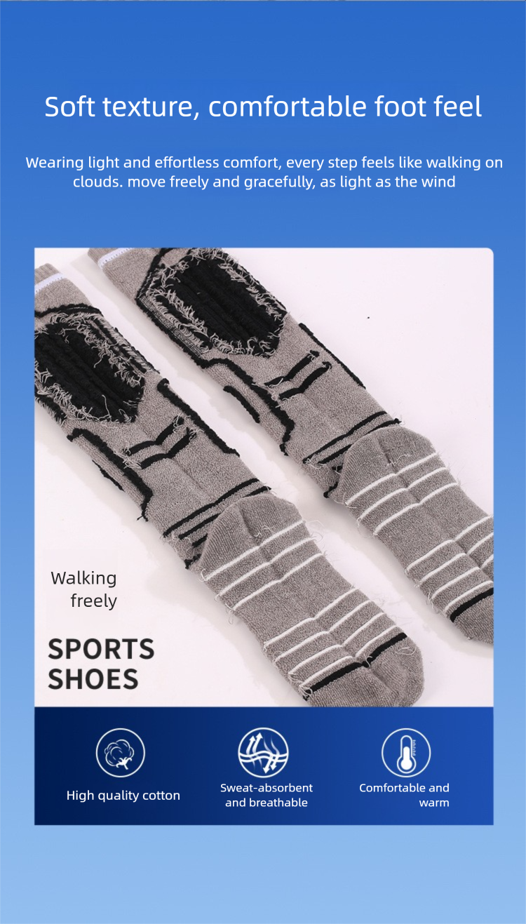 Wool Winter Warm Sweat-Absorbing Men's High Tube Non-Slip Ski Thickened Towel Bottom Women's Socks_voghion.com