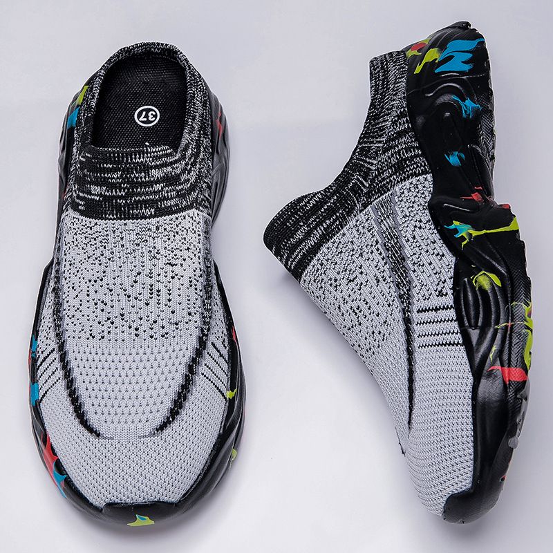 Atmungsaktive Sommerschuhe für Paare, transparentes Netzgewebe, leicht, weich, hüpfend, lässig, zum Gehen, bequem, faul_voghion.com