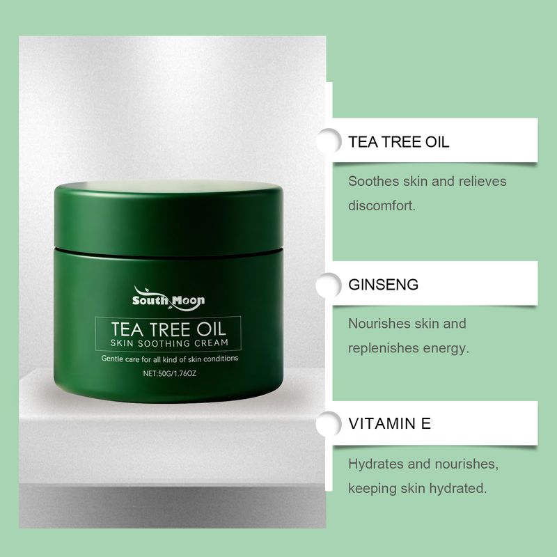 SOUTH MOON Tea Tree Oil Gentle Cleansing Special Nourishing Skin Moisturizing Care Cream_voghion.com