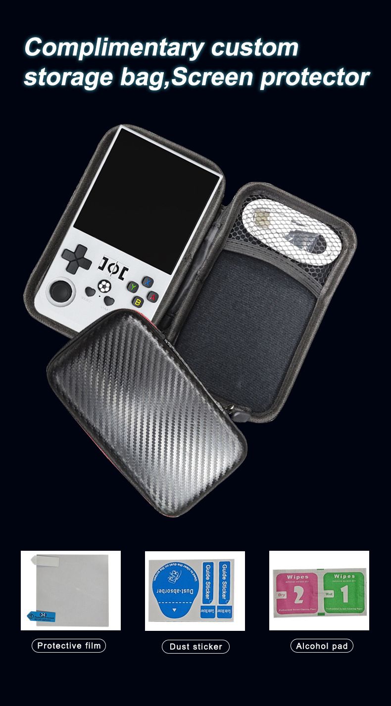Neu R36MAX Open Source Handheld Spielkonsole 4,0 inch IPS Bildschirm Tragbare Tasche_voghion.com