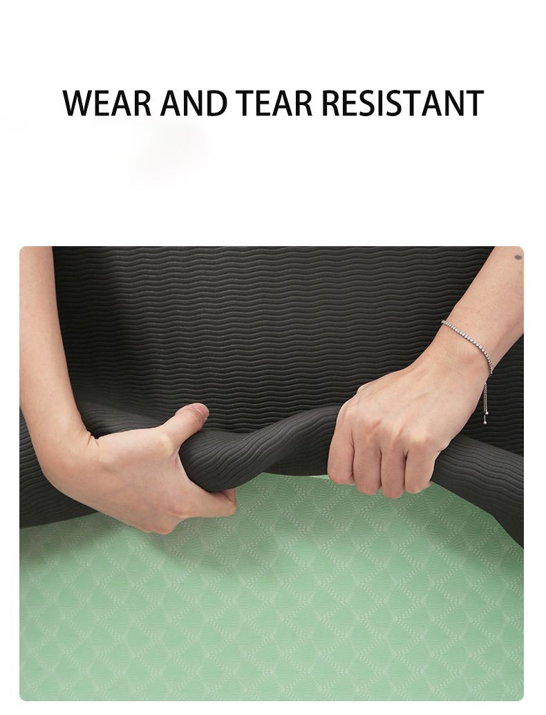 6mm TPE Yoga Mat with Position Line Double Color Non Slip Carpet Mat for Home Fitness Gymnastics Pilates Beginners Yoga Lover_voghion.com