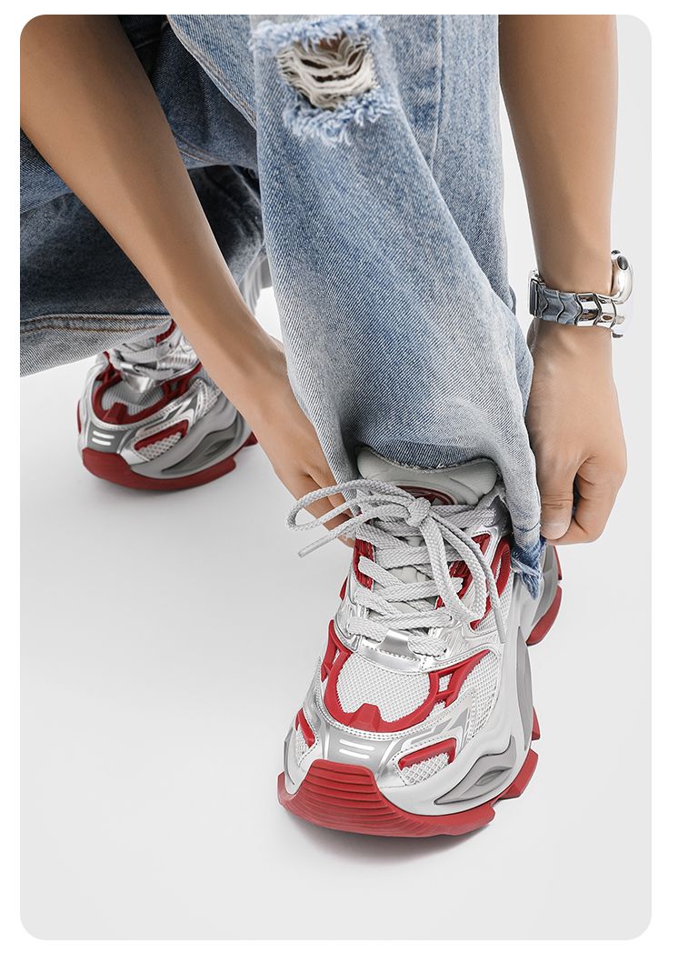 Cat Eye Dad Couple Style 2025 Spring Thick Sole Casual Sneakers Mesh Breathable Height Increasing National Trend Unisex_voghion.com