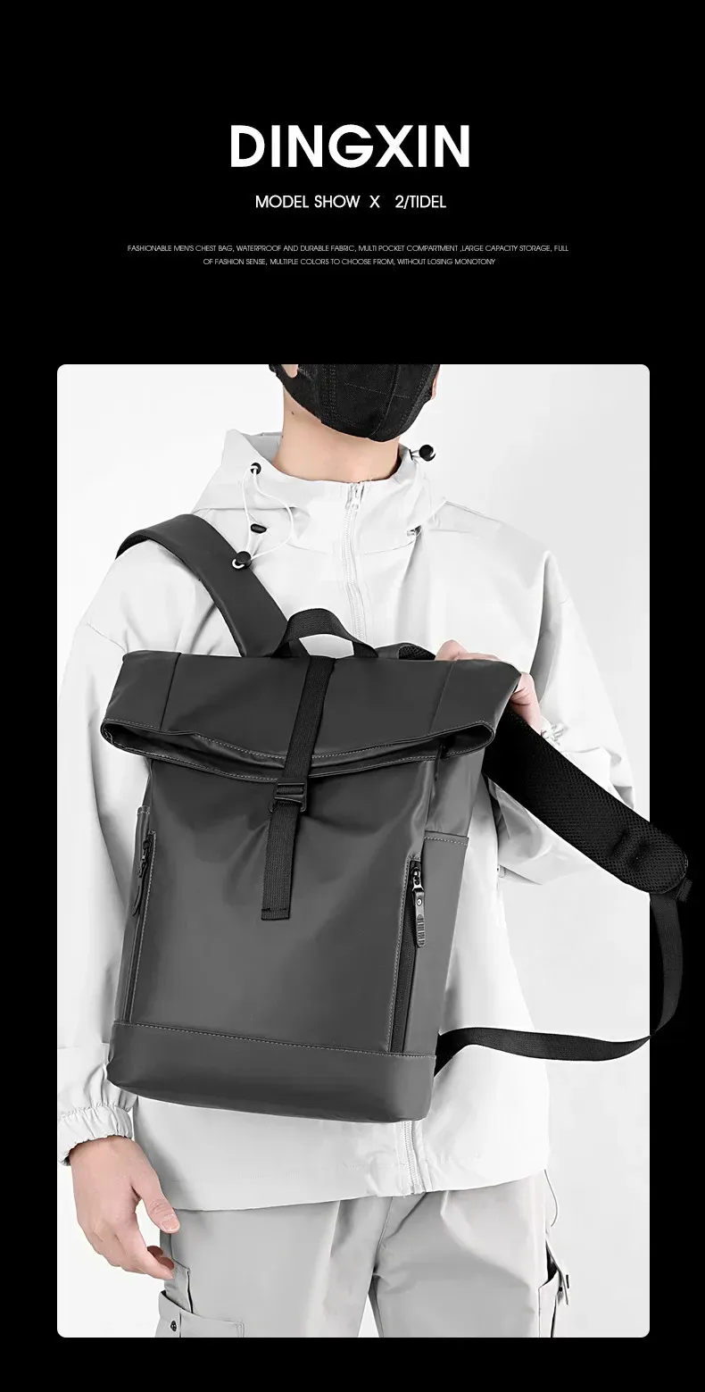 Zaino impermeabile in nylon adatto per uomini, donne, adolescenti, studenti, zaini alla moda per campeggio ed escursionismo da uomo_voghion.com