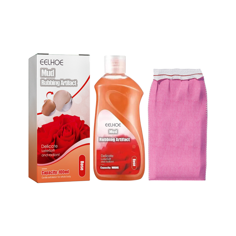 EELHOE Body Exfoliating gel Refreshes and Gently Cleans Back Acne Scrub to Improve Dark Bath Towels_voghion.com
