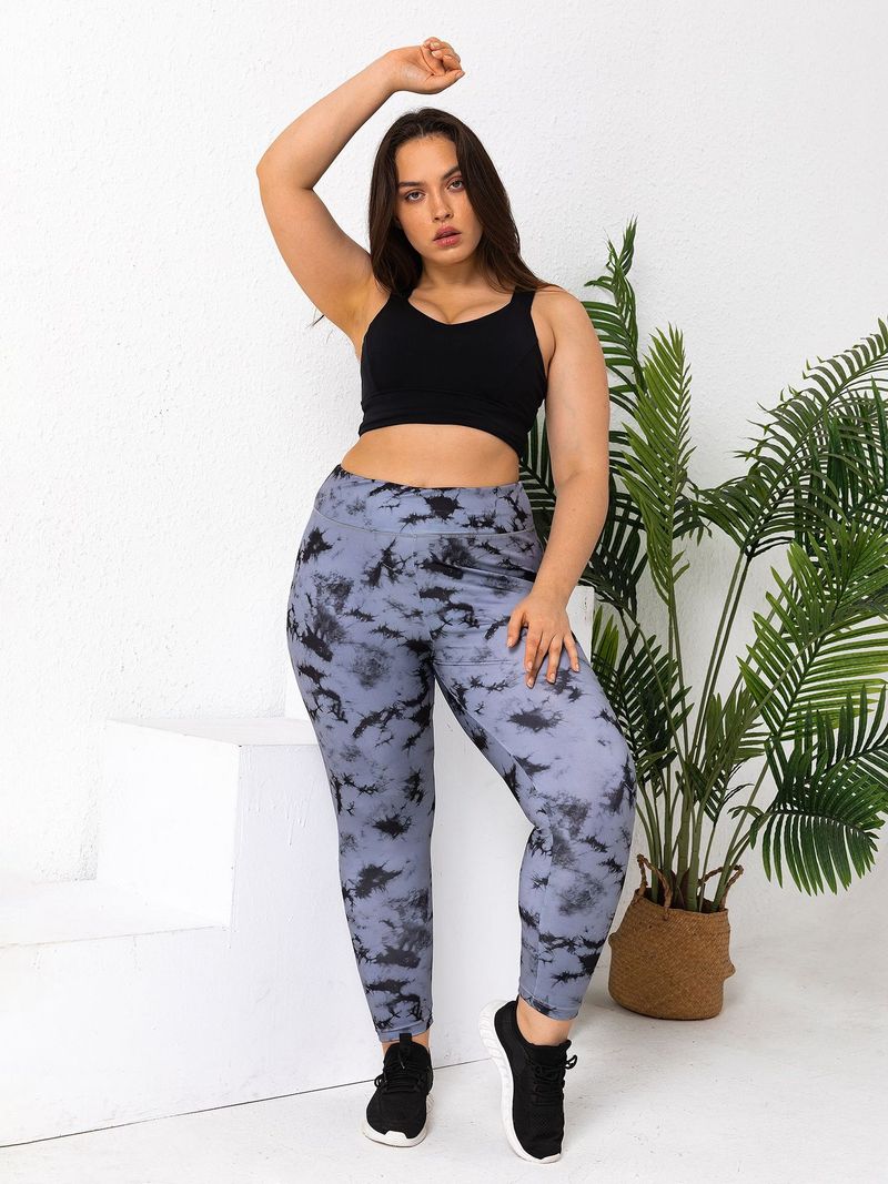Plus Size Yoga Pants For Women, Elastic Butt Lifting Printed Leggings, Slimming And Fattening, Plus Size High Waist Pants For Women_voghion.com