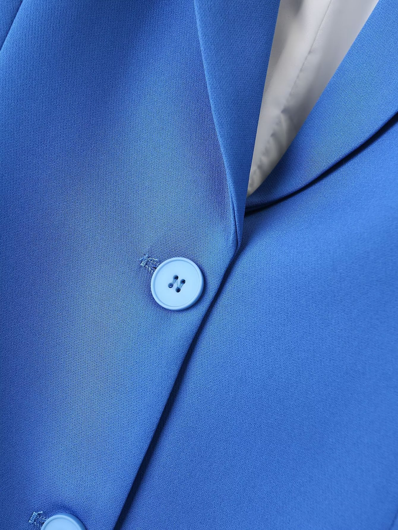Kadın giyim İlkbahar ve Sonbahar Moda Kadın Rahat Küçük Blazer + Yüksek Bel Düz Pantolon Seti 8PS8191_voghion.com