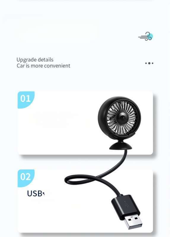 Auto-Mittelkonsole, multifunktionaler Auto-USB-Kühlluftauslass, kleiner Mini-Lüfter, tragbarer Lüfter_voghion.com