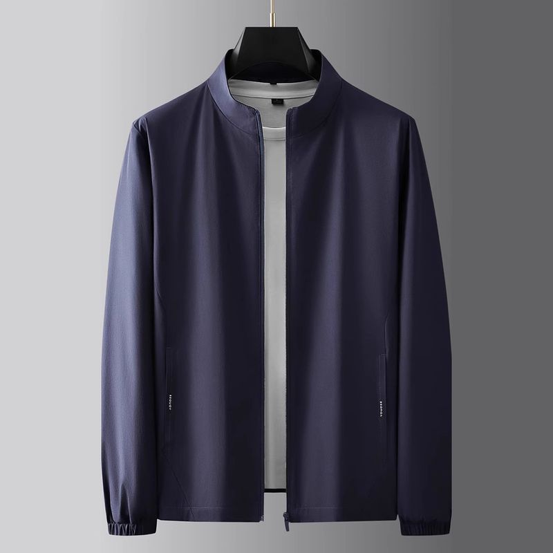 Giacca con collo alto di mezza età per uomo in primavera, autunno e inverno, giacca a vento con fodera in rete di grandi dimensioni, abbigliamento da papà,_voghion.com