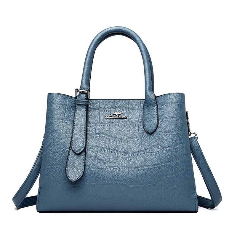 Borsa a tracolla con motivo coccodrillo, nuova da donna, modello canguro semplice_voghion.com