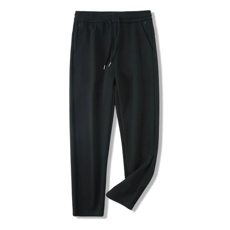 Dubbellaagse gebreide joggingbroek voor heren - Ultrazacht katoen met stretch voor sportschool en lounge (M-XXXXXL, 3 kleuren) | Windbestendig en anti-pilling_voghion.com