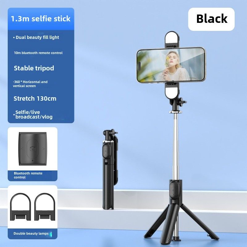 Selfie stick new mobile phone holder travel handheld multi-function live broadcast shooting portable universal bluetooth vlog mini_voghion.com