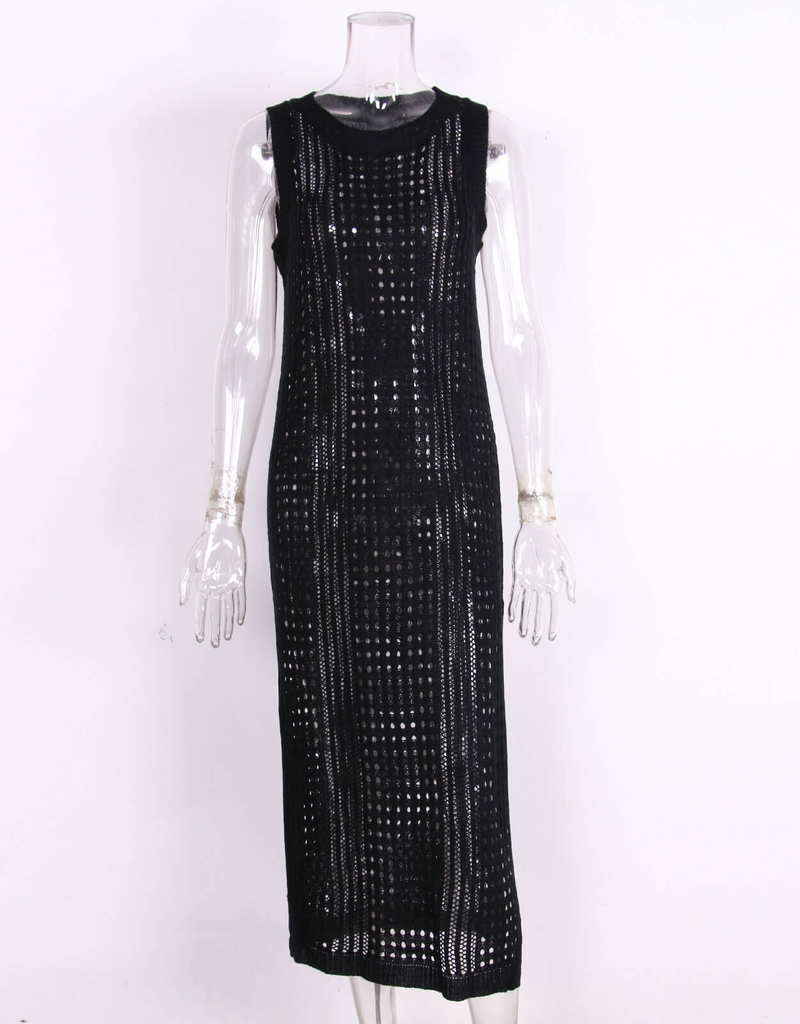 Női hosszú, bő, egyszínű, üreges kötött felső_voghion.com