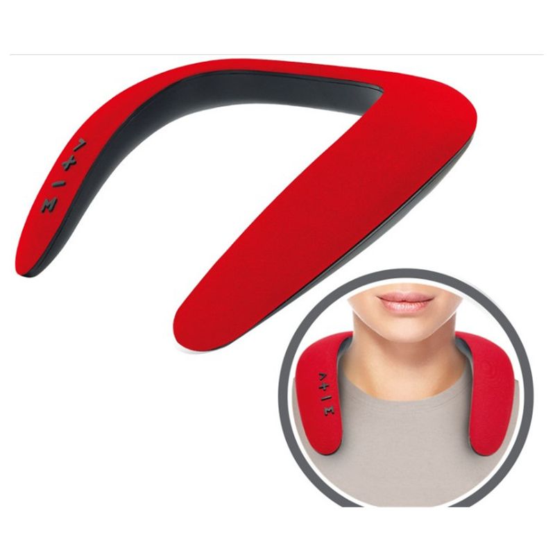 Neuer kreativer U-förmiger Nackenhaken drahtloser Bluetooth-Subwoofer Doppellautsprecher Netzwerk rot Tiktok Mini-Audio_voghion.com