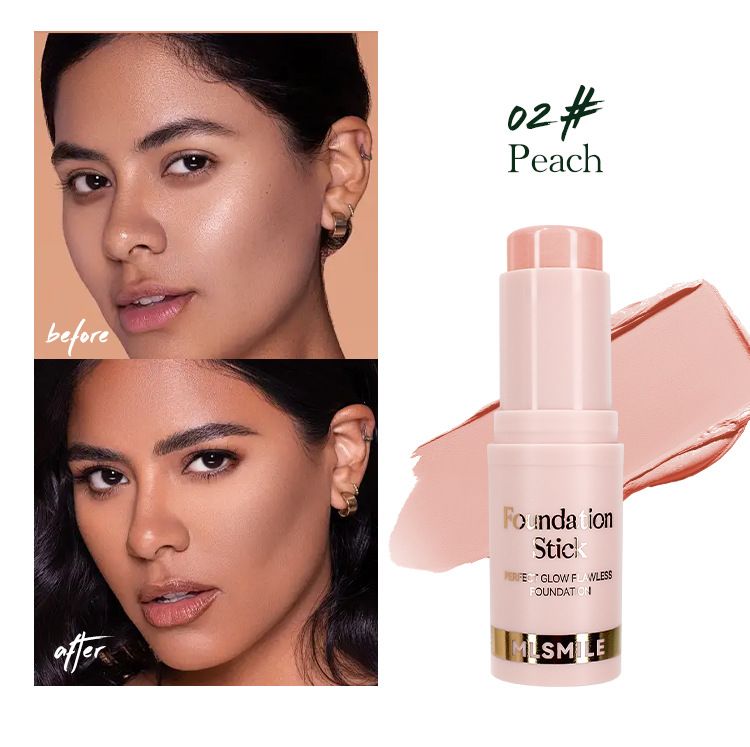 MLSMILE 6 Color Foundation Stick Waterproof And Sweat Proof Brightening Concealer Stick Light Matte Liquid Foundation_voghion.com