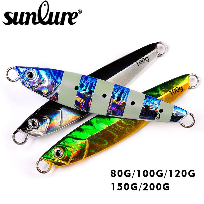 Luminous Lead Fish Sinking Long Casting Metal Lure Jig Bionic Bait Sea Iron Plate Fishing Gear_voghion.com