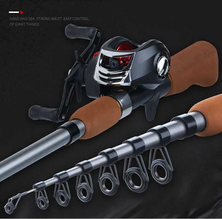 Portable Small Mini Baitcasting Reel Ultra Short Telescopic Lure Snakehead Bass Rod Horse Mouth Topmouth Culter_voghion.com