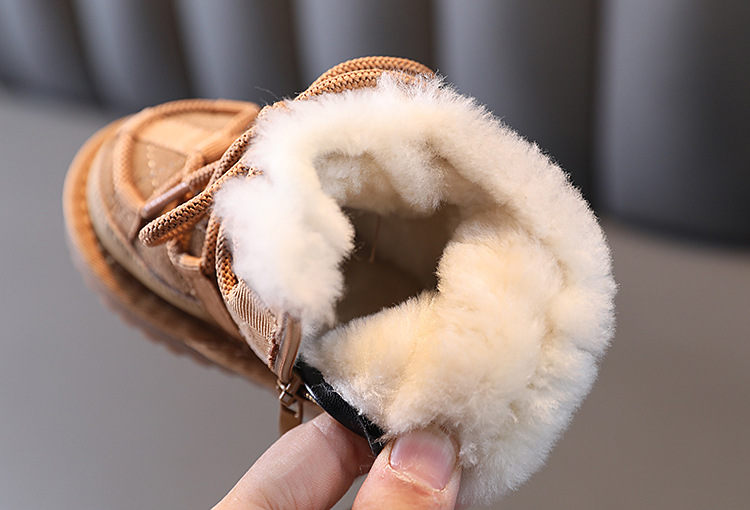 Children's Boots Winter Soft Soled Warm Snow Boots For Girls And Boys Low Top Cotton Boots For Boys_voghion.com