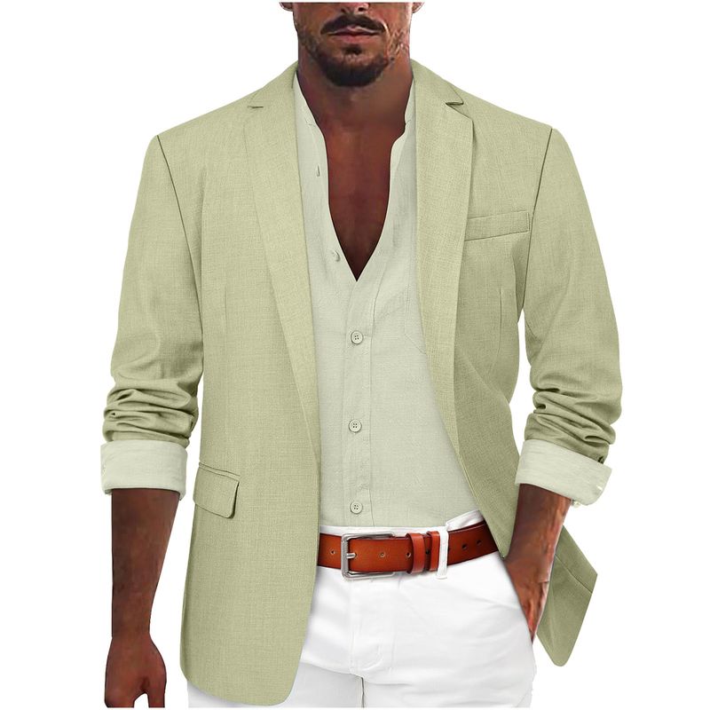 Giacca da uomo con un bottone, stile casual_voghion.com