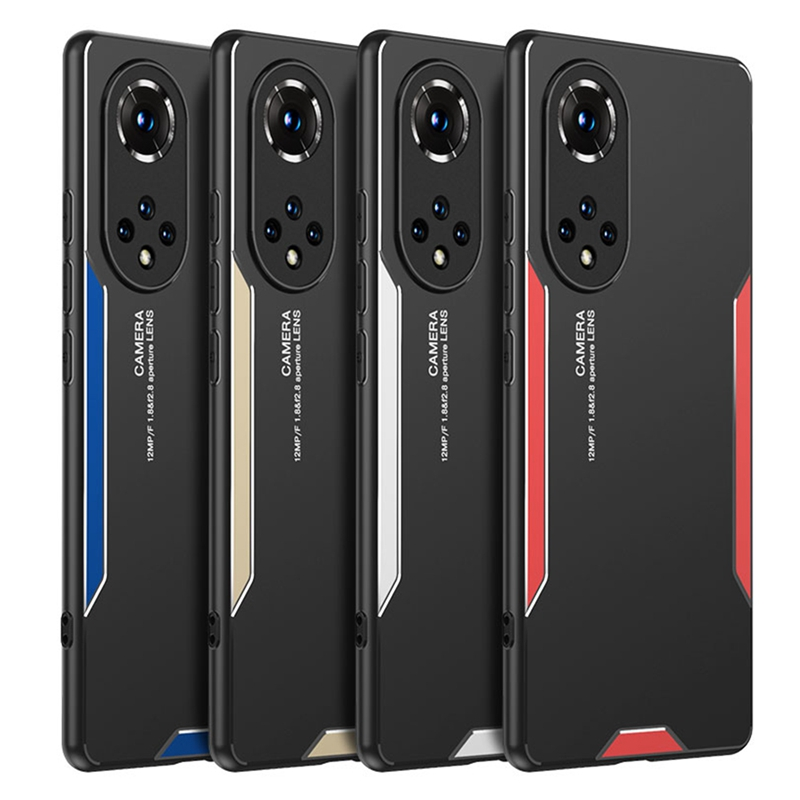 Cassa del telefono in metallo di alluminio per Huawei P40 P50 Nova 7 SE 8 9 Pro 7i 8i Custodia protettiva in silicone per Honor 50 Magic 3 Pro_voghion.com