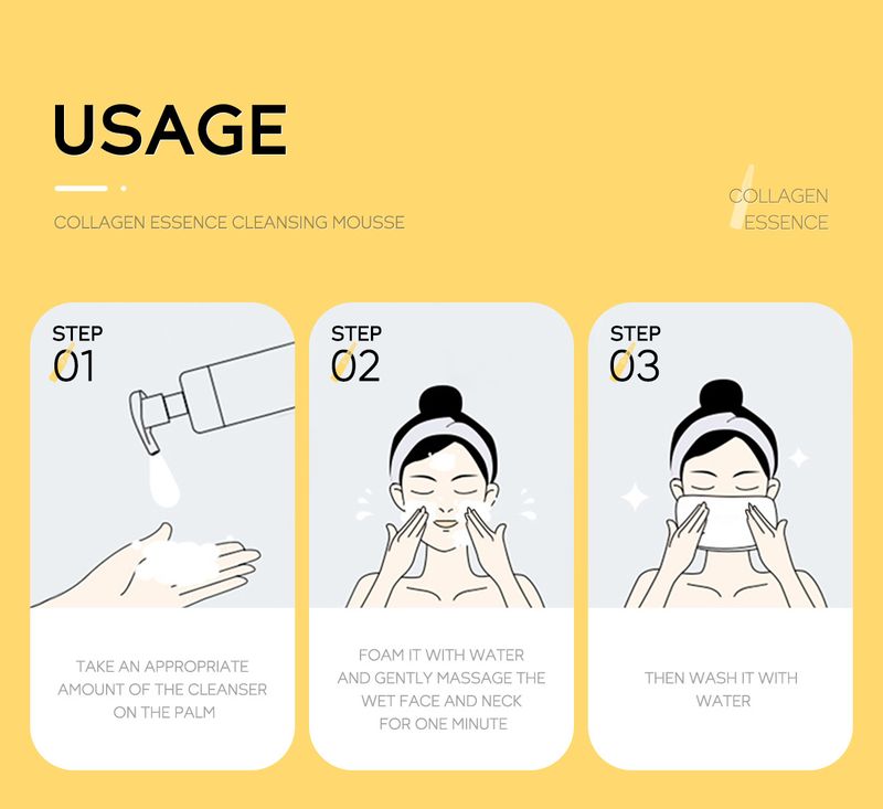 Laike Collagen Cleansing Mousse 120ml Face Cleansing Pores Refreshing Skin Care_voghion.com