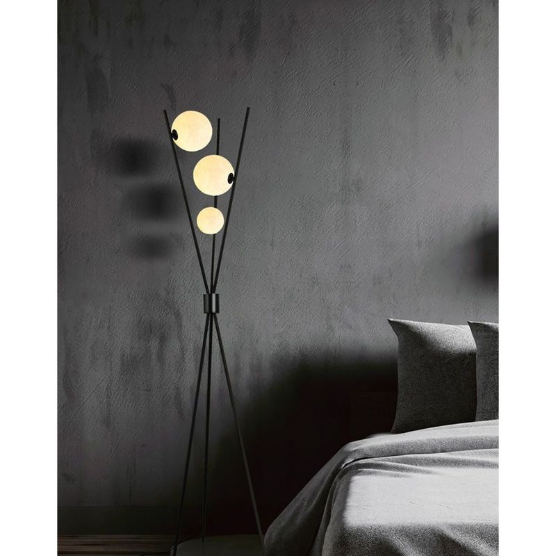 Lámpara decorativa de estilo nórdico moderno y sencillo con trípode para dormitorio, mesita de noche, sofá y sala de estar._voghion.com