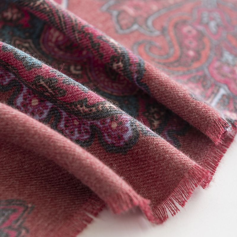 Scarf Autumn and Winter Cashew Nut Printing Female Imitation Cashmere Shawl Thickened Warm and Cold-proof Scarf_voghion.com