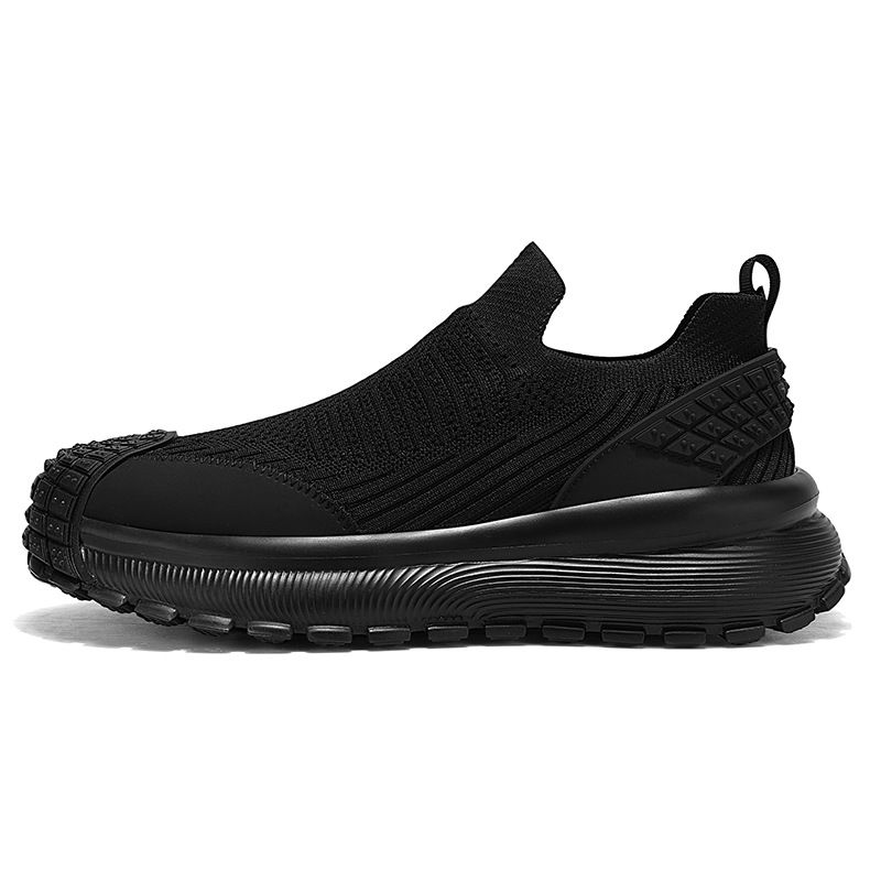 Men's 2025 Spring New Slip-On Breathable Thin Mesh Sock Shoes Tire Thick Sole Casual Sports_voghion.com