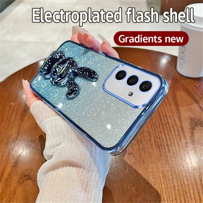 Gradient Glitter Rabbit Holder Phone Case For Samsung A55 A35 A25 A15 A54 A34 A24 A14 A13 A23 A33 A53 A12 A22 A32 A52_voghion.com