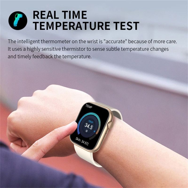 7 Relógios inteligentes para homens e mulheres Monitoramento de saúde Frequência cardíaca Pressão arterial Tela grande Multifuncional Chamada Bluetooth_voghion.com