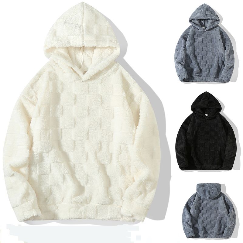Übergroßer Fleece-Hoodie für Herren – Winter-Pullover mit Sherpa-Futter und Karomuster (S-XXL)_voghion.com