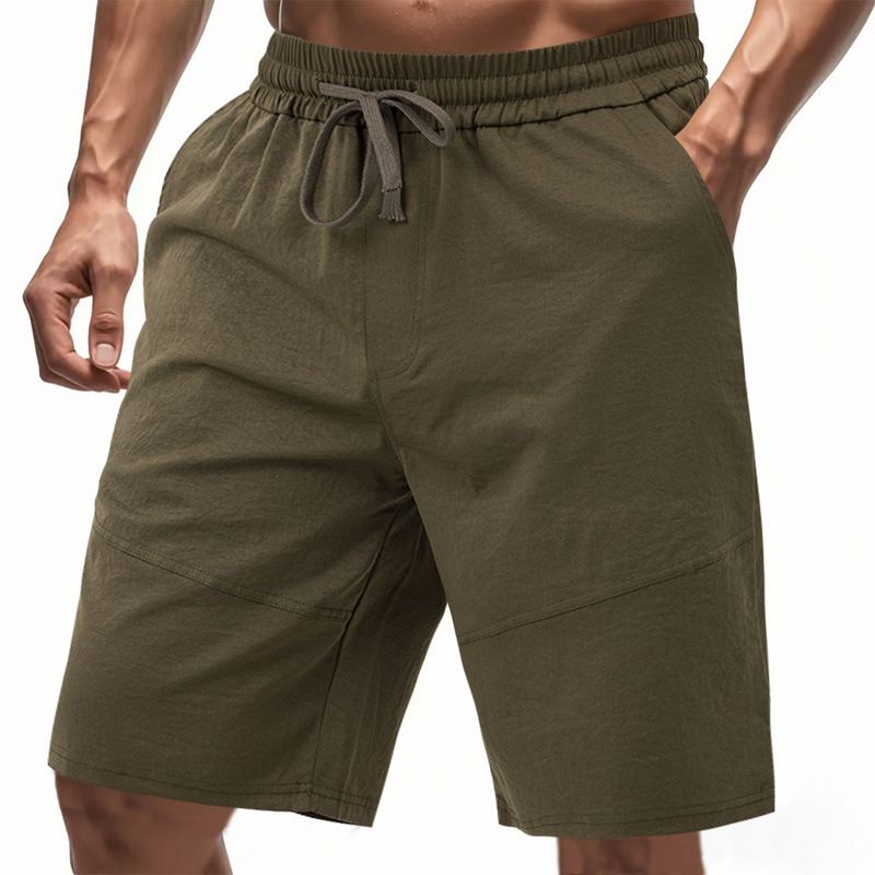 Unbeatable Quality TK Summer Men's Loose And Simple Casual Sports Solid Color Drawstring Breathable Beach Shorts_voghion.com