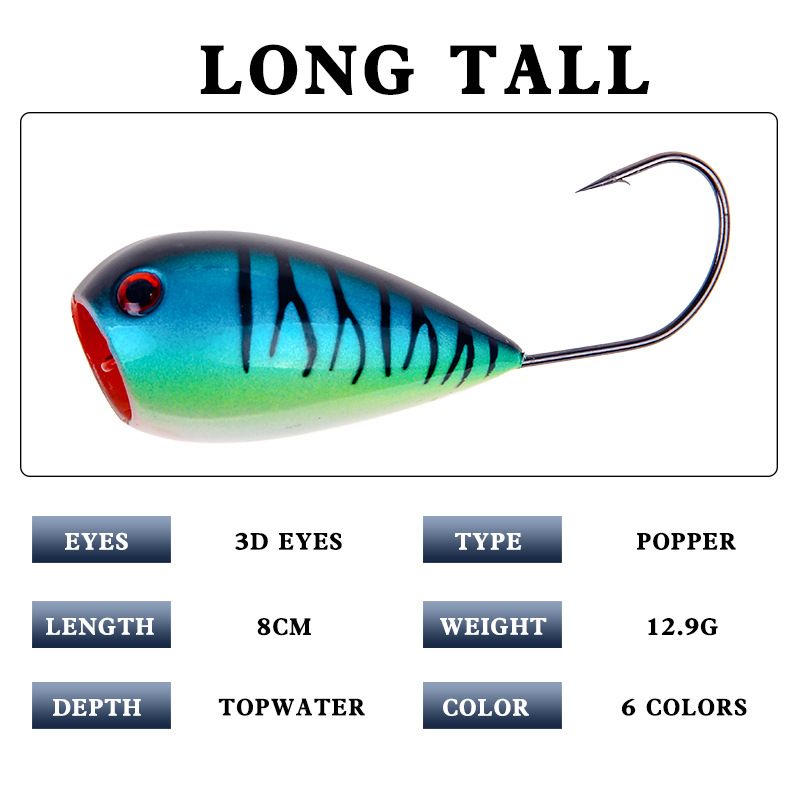 Hot Style Lure Big Mouth Single Hook Hit Water Wave Climb 13G/8CM Floating Water Bait Simulation Bait Fishing Gear_voghion.com
