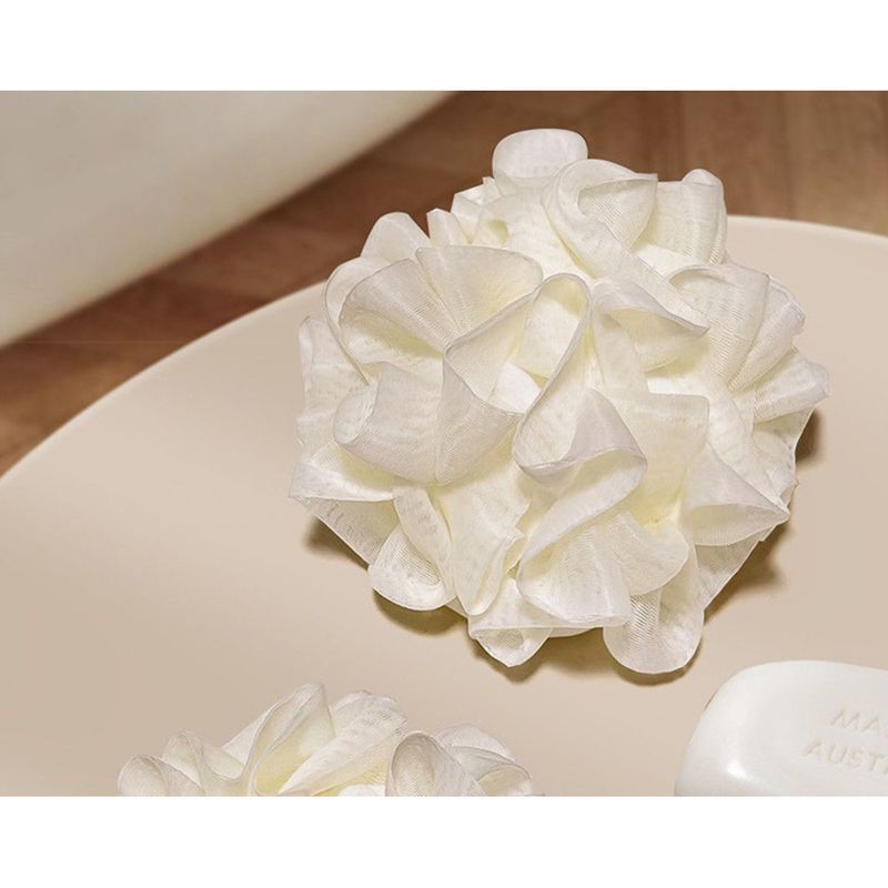 Ball New Scrubbing Non-Scattering Rich Lather Can Hold Soap Two-in-One Bath Flower_voghion.com