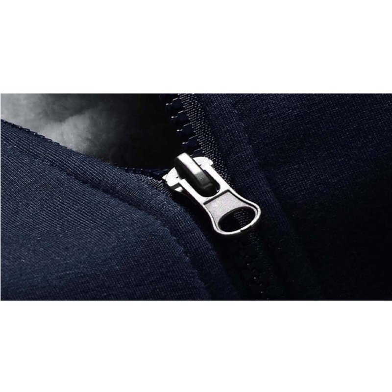 Men's Set Winter Long Sleeved Casual Hooded Plush Korean Version Zippered Cardigan Straight Pants Sports Set Spring_voghion.com