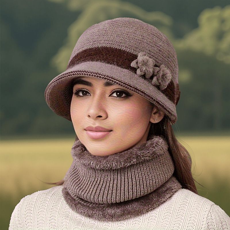 Winter Knitted For Middle-aged Elderly Women, Mom's Rabbit Fur Hat, Thickened And Fleece-lined, Grandma's Warm Wool Hat_voghion.com