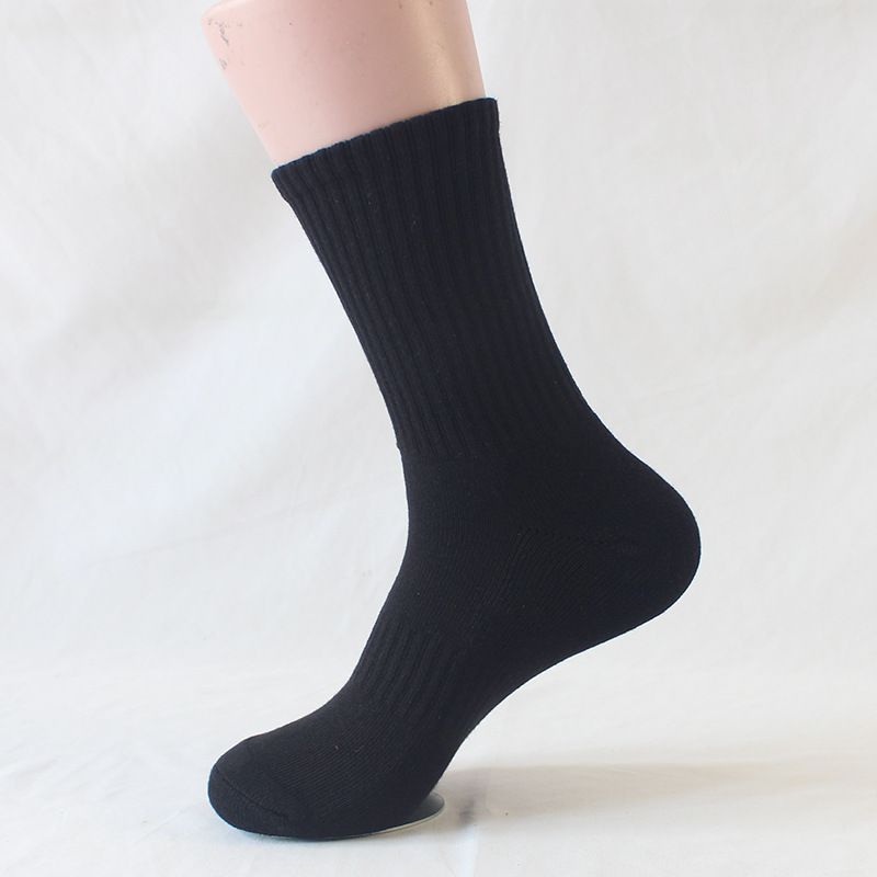 Calcetines de algodón gruesos y cálidos para hombre, calcetines de lana estirada, calcetines de tubo medio de alta elasticidad, calcetines deportivos con parte inferior de toalla_voghion.com