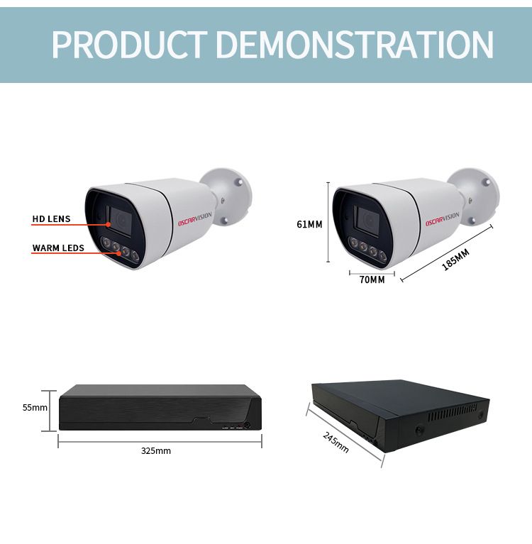 Sikkerhedskameraer PoE Overvågningskamera 16 Hjem Udendørs Vandtæt High Definition Sikkerhedsudstyr_voghion.com