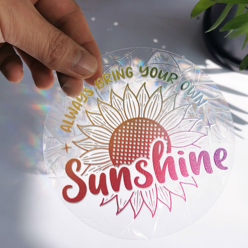 RPS053-126 Sunshine Catcher Farverig Suncatcher Rainbow Prisme Statisk Glas Stick PVC Anti Collision Stick_voghion.com