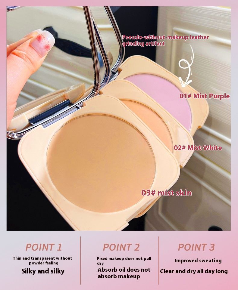 Poudre fixatrice de maquillage Velvet Fog Big Powder Waterproof Durable Matte Dry And Wet Délicate Skin Friendly_voghion.com