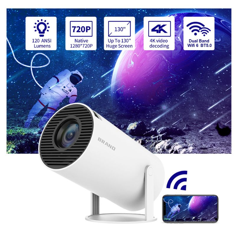 Thundeal HY300 Android Wifi nutikas kaasaskantav 1280 720P täis-HD kontori kodukino miniprojektor_voghion.com