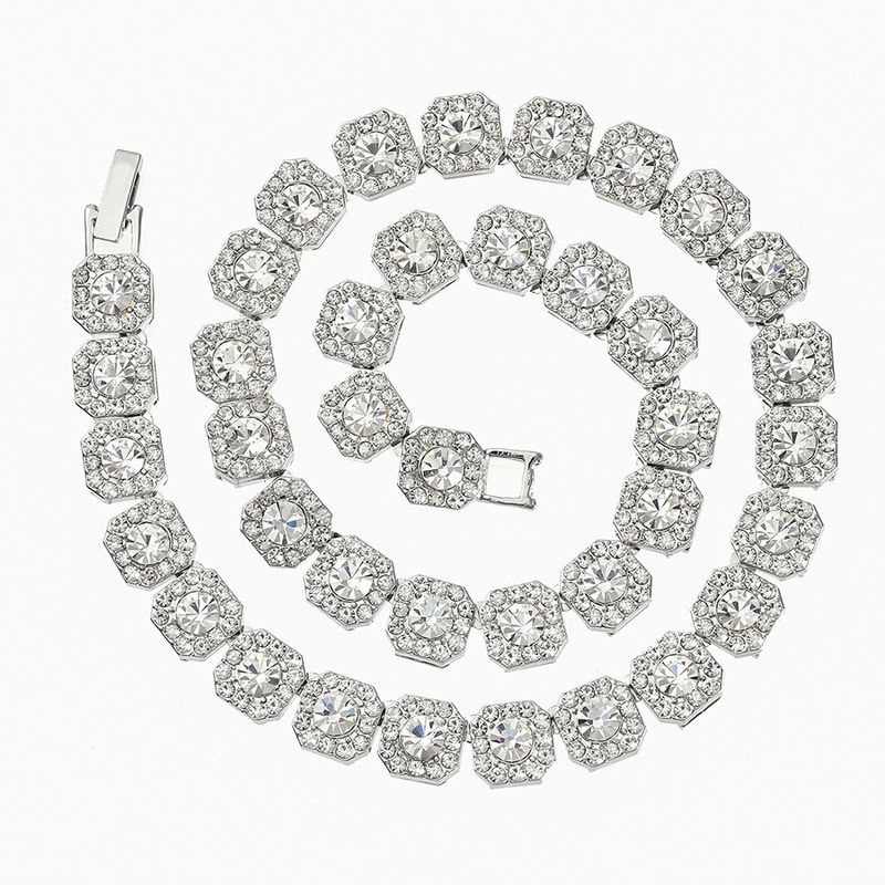 Lätt lyx stil rund legering rock socker kubansk kedja personlighet halsband nyckelben sexig disco slitage rock socker kedja_voghion.com