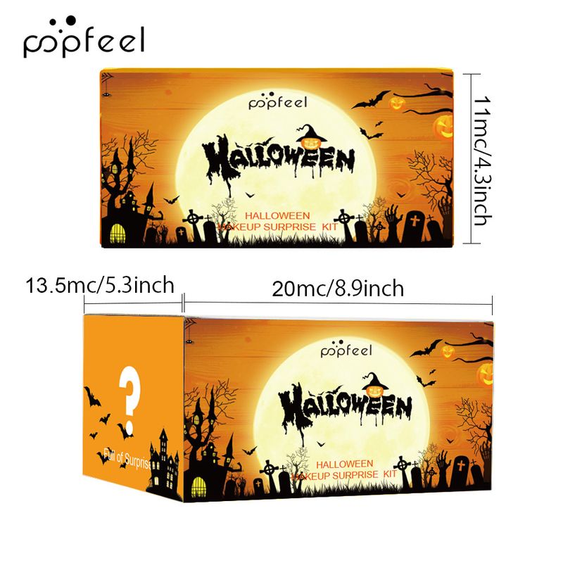 Coffrets de maquillage POPFEEL Coffret de maquillage Halloween Brillant à lèvres Fard à paupières Contouring Ensemble tout-en-un Maquillage de scène_voghion.com